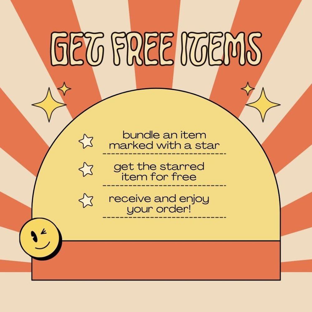 GET FREE ITEMS!!! BUNDLE AND GET ⭐ ITEMS FOR FREE